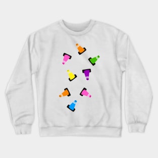 multi colored traffic cones Crewneck Sweatshirt